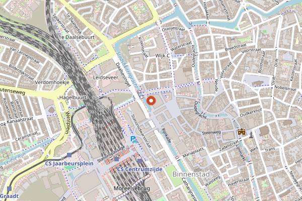 Map showing TivoliVredenburg in Utrecht