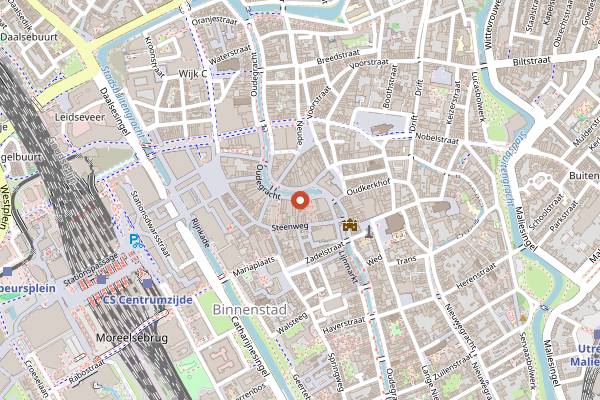 Map showing Wijnbar De Wijnkelder in Utrecht