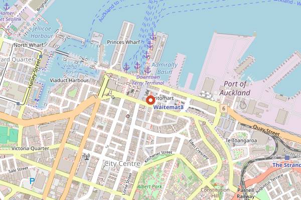 Map showing Daily Bread Britomart in Auckland