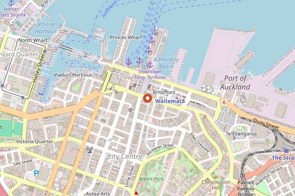 Map showing Caretaker in Auckland