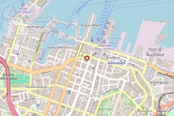 Map showing Palmer in Auckland
