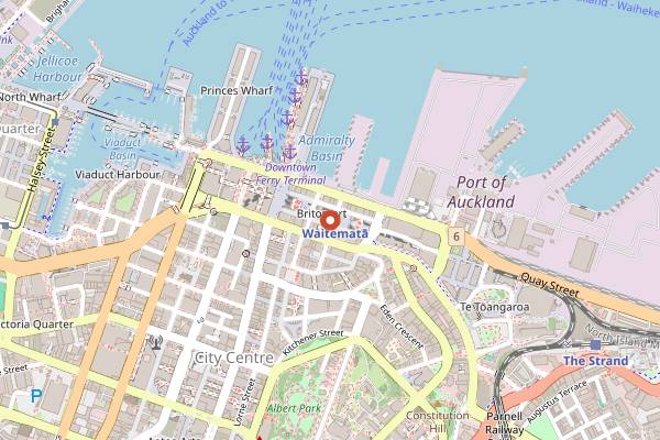 Map showing The Store in Auckland