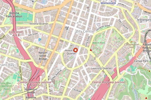 Map showing Kebabs on Queen in Auckland
