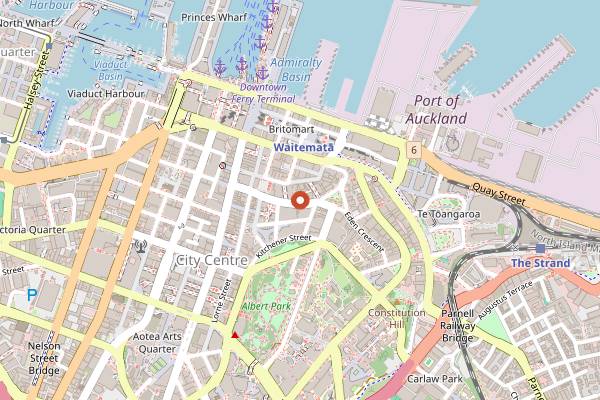Map showing Atomic Shortland Street in Auckland