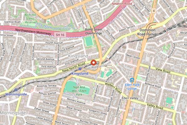 Map showing Atomic Coffee Roasters in Auckland