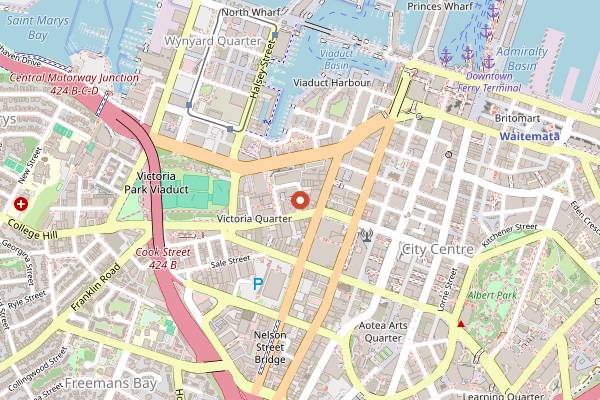 Map showing Atomic Graham Street in Auckland