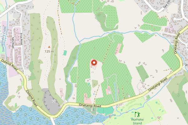 Map showing Stonyridge Vineyard (Waiheke) in Auckland