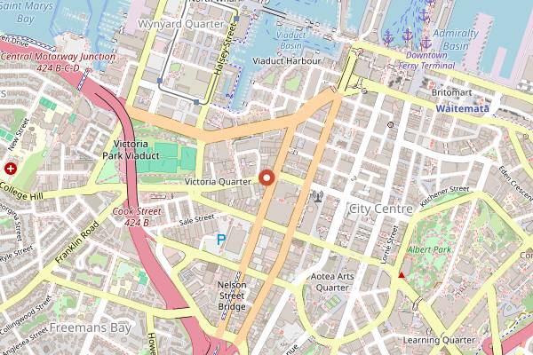 Map showing Khu Khu Eatery in Auckland