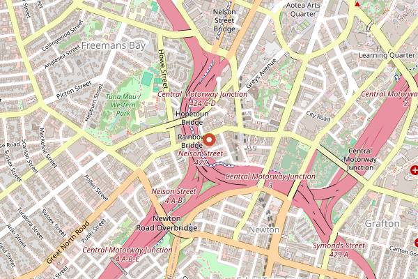 Map showing Sly in Auckland