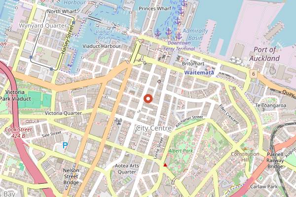 Map showing Bar Albert in Auckland