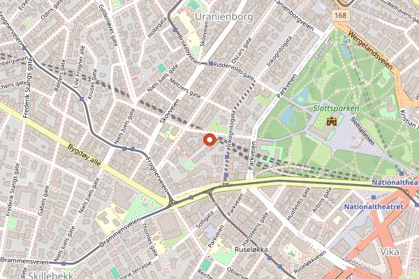 Map showing Åpent Bakeri Inkognito Terrasse in Oslo
