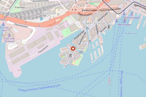 Map showing The Thief Roof in Oslo