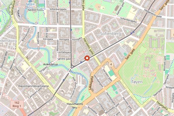 Map showing Schouskjelleren Mikrobryggeri in Oslo