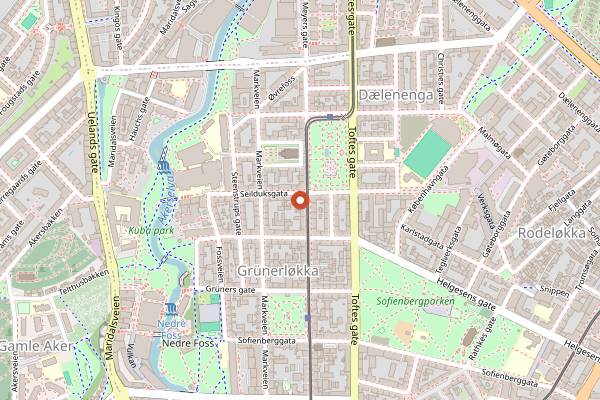 Map showing The Nighthawk Diner in Oslo