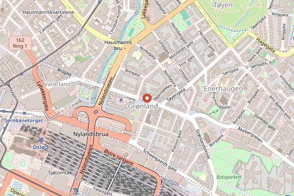 Map showing Asylet in Oslo