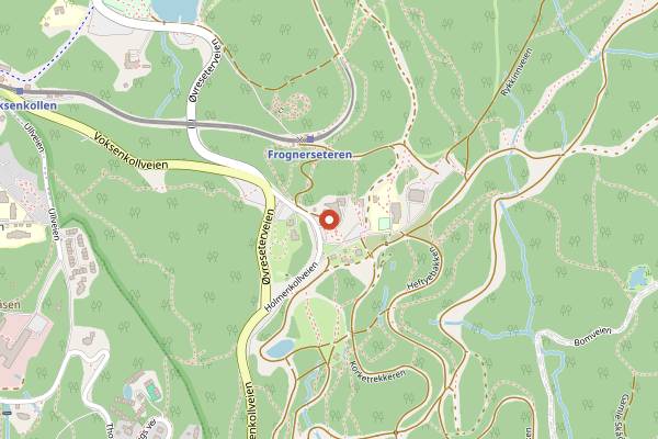 Map showing Frognerseteren in Oslo