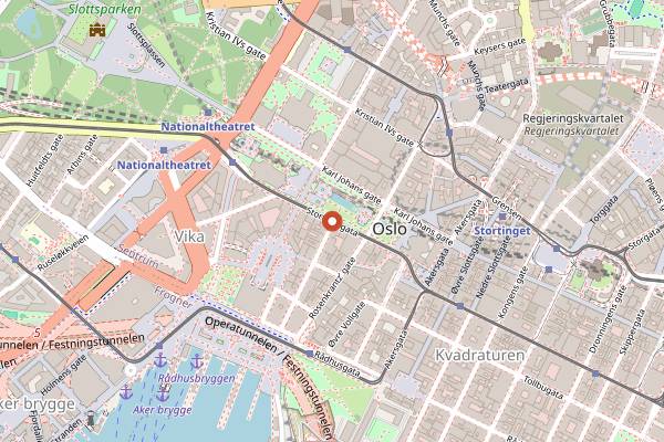 Map showing Theatercaféen in Oslo