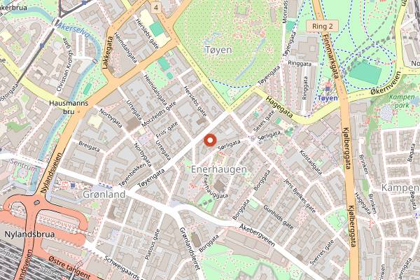 Map showing Tim Wendelboe Roastery in Oslo