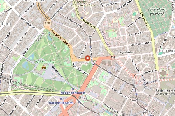 Map showing Den Glade Gris in Oslo