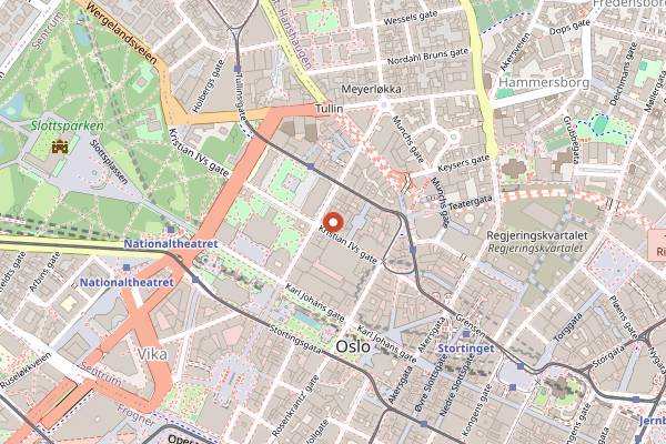 Map showing Nordvegan in Oslo
