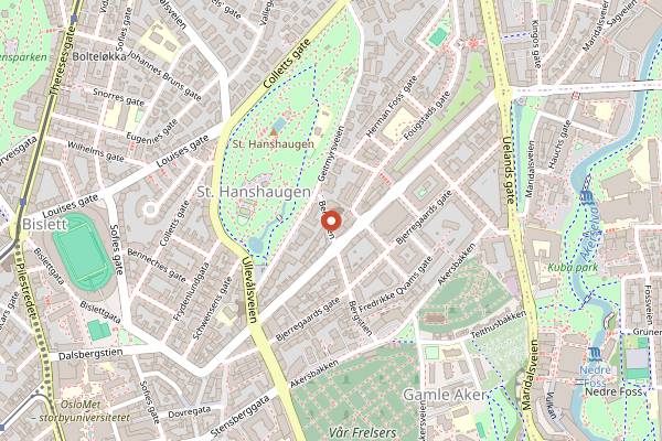 Map showing Oslo Kosher Catering in Oslo