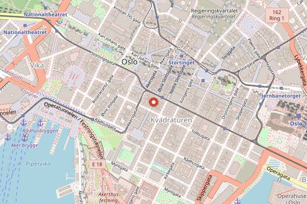 Map showing Kokkenes Dag (Chefs' Day) in Oslo