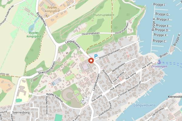 Map showing Norsk Folkemuseum Christmas Fair in Oslo