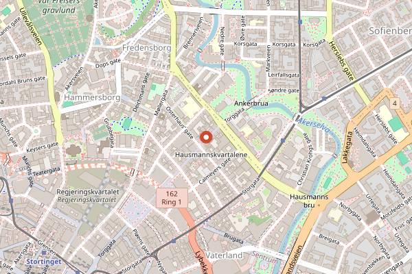 Map showing Crow Bar and Brewery in Oslo
