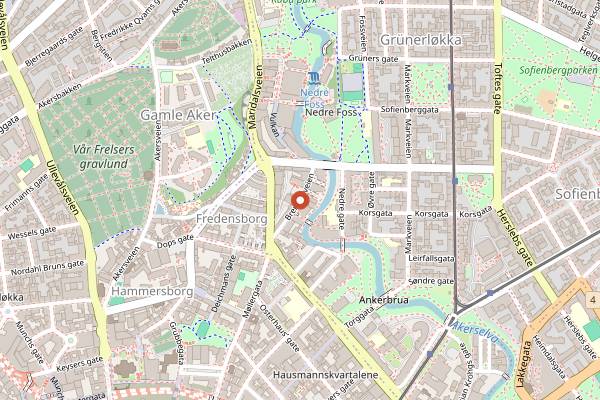 Map showing Blå in Oslo