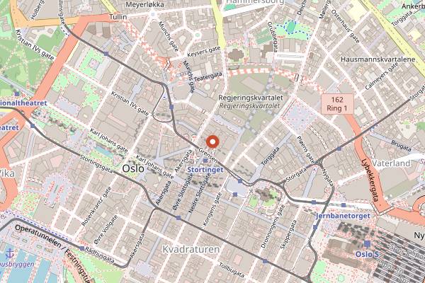 Map showing Jæger in Oslo