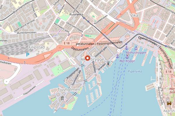 Map showing Lofoten Fiskerestaurant in Oslo