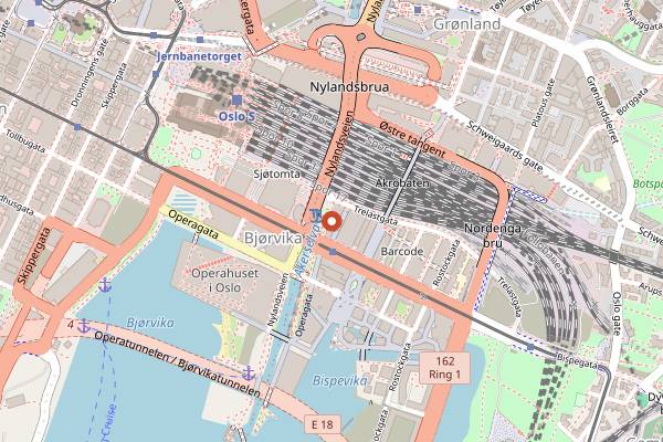 Map showing Vaaghals in Oslo