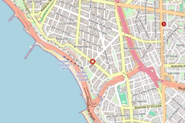 Map showing La Baguette in Lima