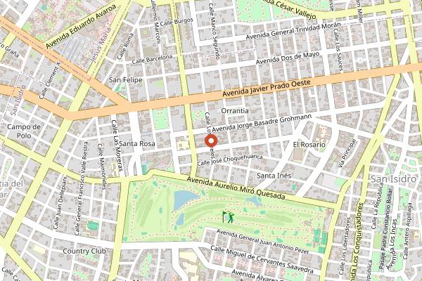 Map showing Sienna Bakery in Lima