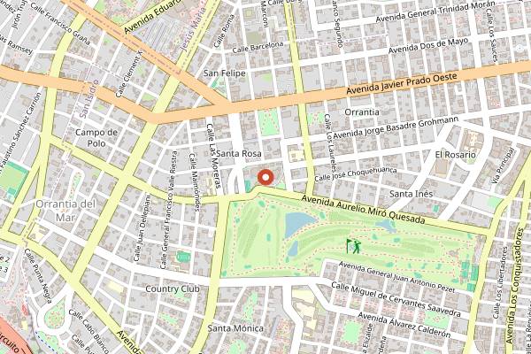 Map showing Bar Ingles del Country Club in Lima