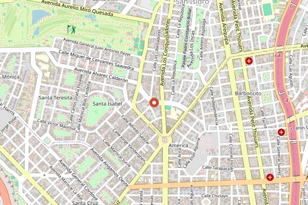 Map showing Carnaval in Lima