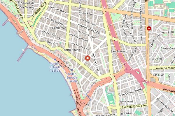 Map showing Quinoa Cafe Brunch in Lima