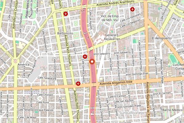 Map showing Arabica Espresso Bar in Lima