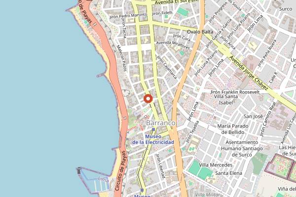 Map showing Isolina in Lima