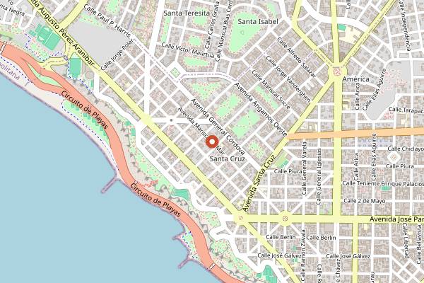 Map showing Pescados Capitales in Lima