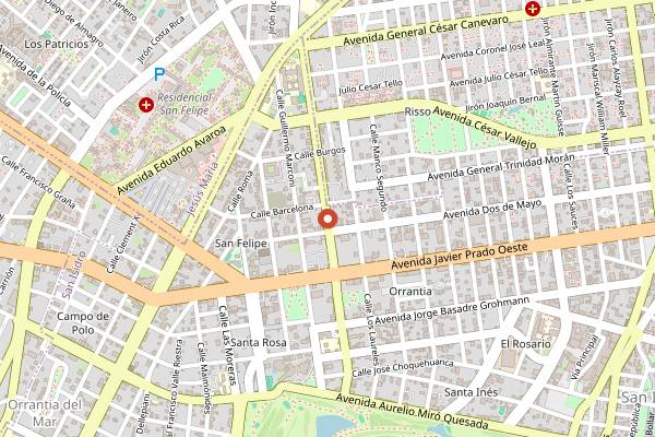 Map showing The Coffee Road in Lima