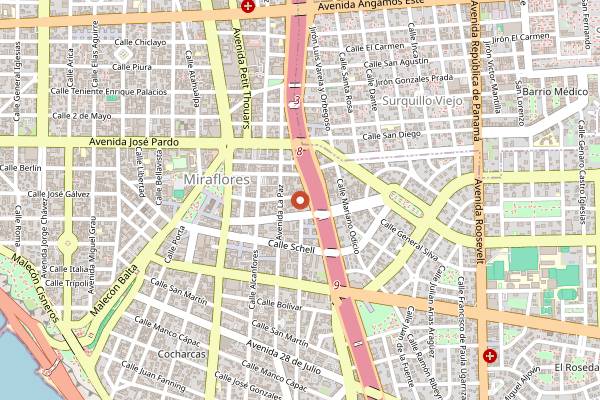 Map showing Lima Gourmet Company Cooking Class in Lima