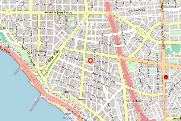 Map showing Luchitos Cooking Class in Lima