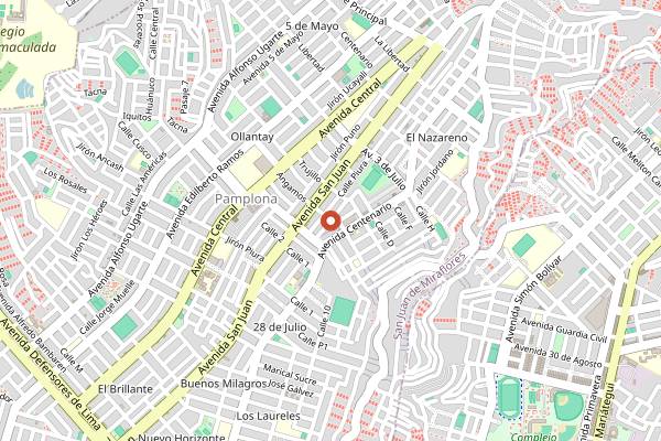 Map showing Peruvian Cooking Classes Miraflores in Lima