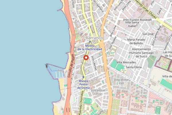 Map showing Central in Lima