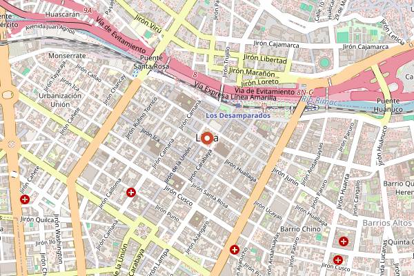 Map showing Haku Tours in Lima