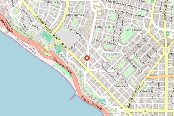 Map showing El Mercado in Lima