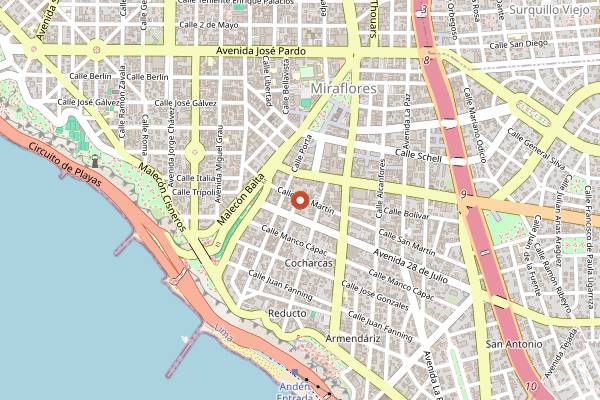 Map showing Rafael in Lima