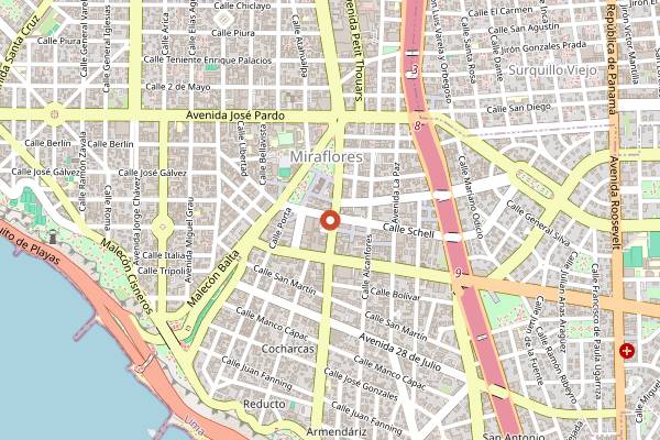 Map showing Manolo Churros in Lima