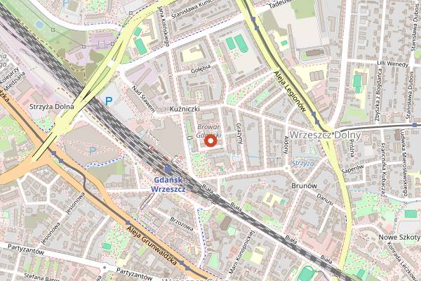 Map showing Hewelke Restaurant & Bakery in Gdańsk
